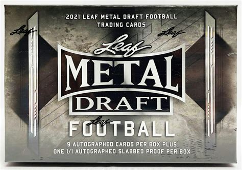 2021 Leaf Metal Draft Football Hobby Jumbo Box 